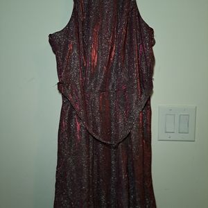 Red Backless Halter Slip Dress for Cocktail